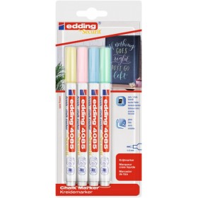 Marker kredowy e-4085 EDDING, 1-2 mm, blister, 4 szt., mix kolorów