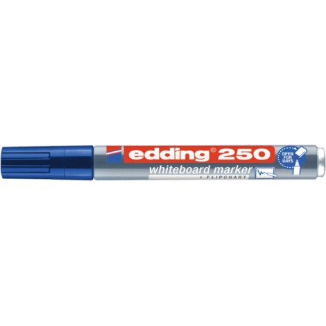 Marker do tablic suchościeralnych e-250 EDDING, 1,5-3 mm, niebieski