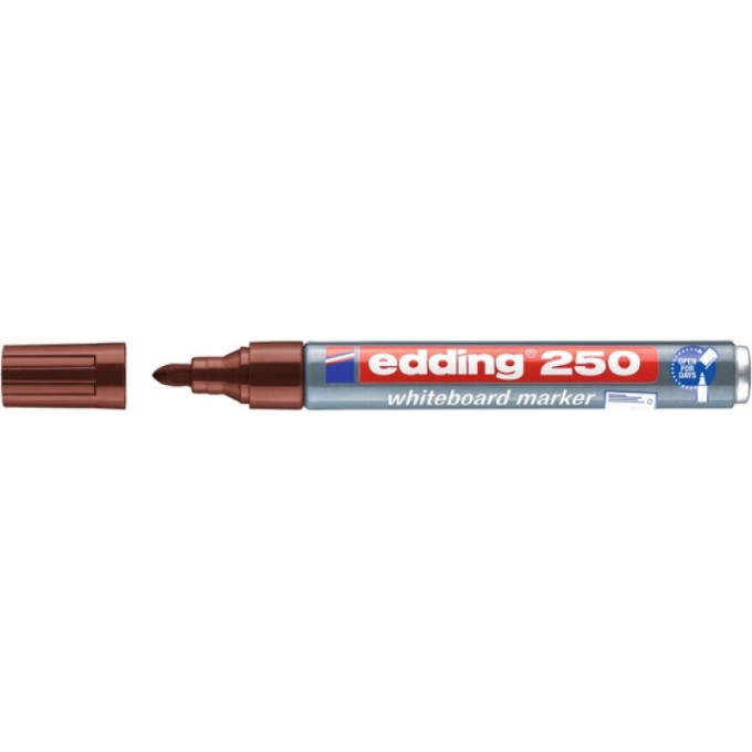 Marker do tablic suchościeralnych e-250 EDDING, 1,5-3 mm, brązowy