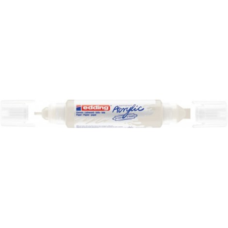 Marker akrylowy 3D e-5400 EDDING, podwójny, 2-3 mm, 5-10 mm, matowa biel