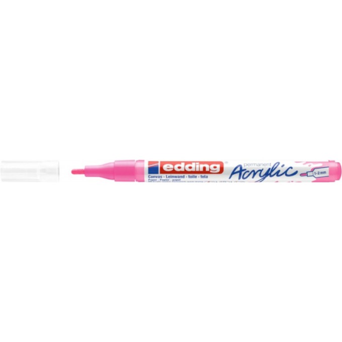 Marker akrylowy e-5300 EDDING, 1-2 mm, różowy neonowy