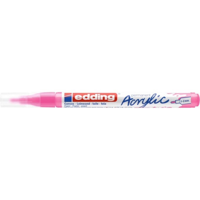 Marker akrylowy e-5300 EDDING, 1-2 mm, różowy neonowy