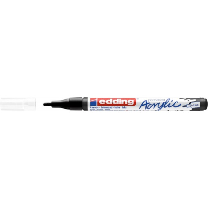 Marker akrylowy e-5300 EDDING, 1-2 mm, matowy czarny