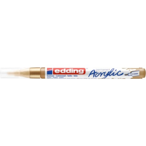 Marker akrylowy e-5300 EDDING, 1-2 mm, matowe bogate złoto
