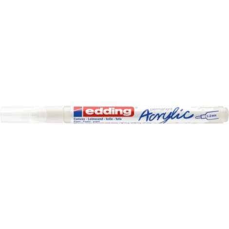 Marker akrylowy e-5300 EDDING, 1-2 mm, matowa biel