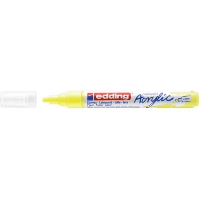 Marker akrylowy e-5100 EDDING, 2-3 mm, żółty neonowy