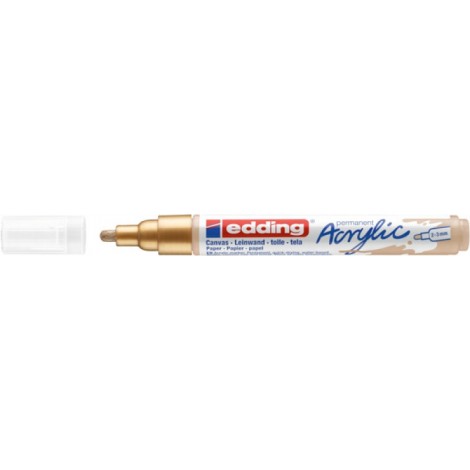 Marker akrylowy e-5100 EDDING, 2-3 mm, matowe bogate złoto