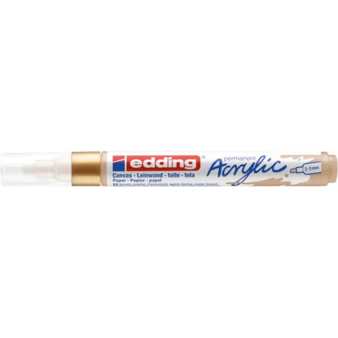 Marker akrylowy e-5100 EDDING, 2-3 mm, matowe bogate złoto