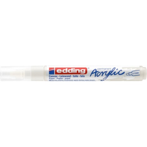Marker akrylowy e-5100 EDDING, 2-3 mm, matowa biel