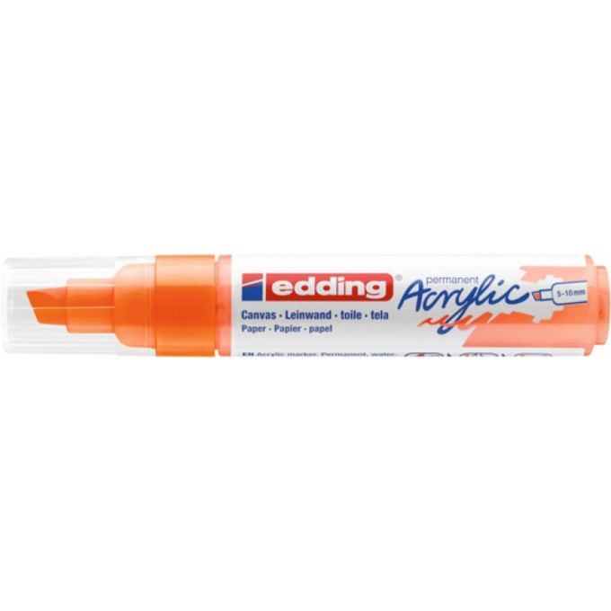 Marker akrylowy e-5000 EDDING, 5-10 mm, pomarańczowy neonowy