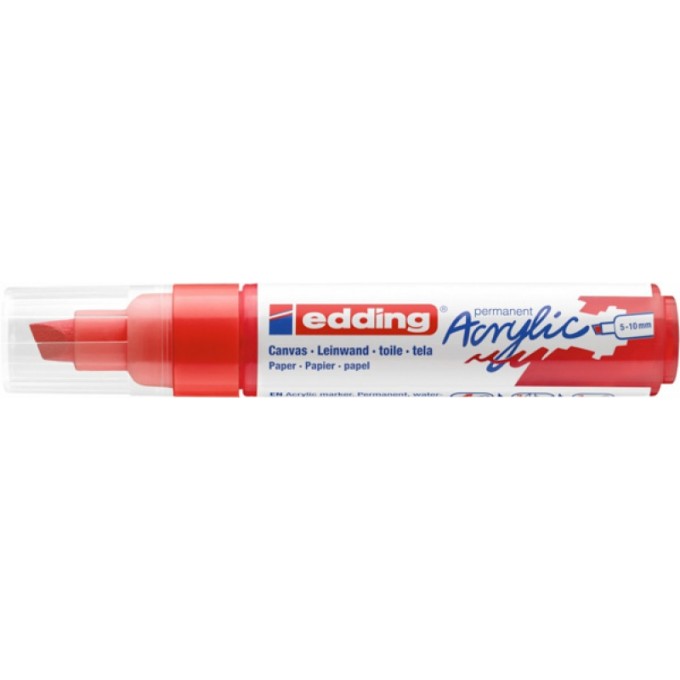 Marker akrylowy e-5000 EDDING, 5-10 mm, matowa czerwień