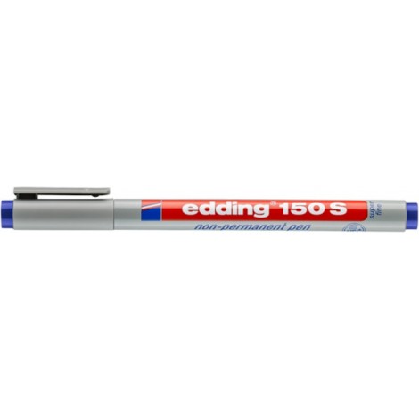 Foliopis zmywalny e-150 S EDDING, 0,3 mm, niebieski