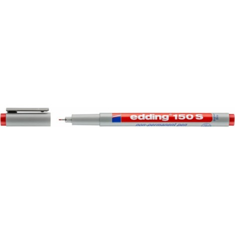 Foliopis zmywalny e-150 S EDDING, 0,3 mm, czerwony