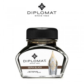 Atrament do piór wiecznych DIPLOMAT, w kałamarzu, 30 ml, czarny sepia