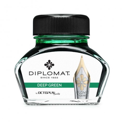 Atrament do piór wiecznych DIPLOMAT, w kałamarzu, 30 ml, ciemnozielony