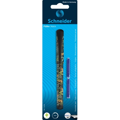 Pióro wieczne SCHNEIDER Voice +  2 cartridge, blister, mix kolorów