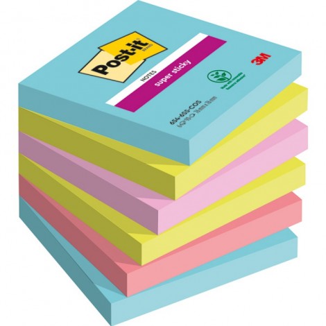 Karteczki samoprzylepne Post-it® Super Sticky, COSMIC, 76x76mm, 6x90 kart. Karteczki samoprzylepne Post-it® Super Sticky, COSMIC, 76x76mm, 6x90 kart.