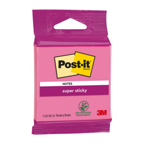 Karteczki samoprzylepne Post-it Super Sticky, 76x76mm, 45 kart., mix kolorów Karteczki samoprzylepne Post-it Super Sticky, 76x76mm, 45 kart., mix kolorów