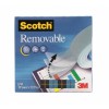 Taśma biurowa, do repozycjonowania SCOTCH® Removable (811), matowa, 19mm, 32, 9m