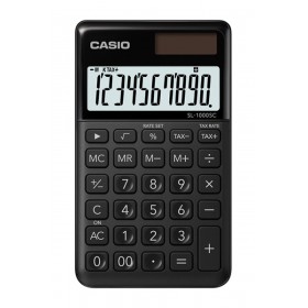 Kalkulator kieszonkowy CASIO SL-1000SC-BK-B, 10-cyfrowy, 71x120mm, kartonik, czarny