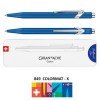 Długopis CARAN D'ACHE 849 Colormat-X, M, w pudełku, niebieski