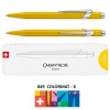 Długopis CARAN D'ACHE 849 Colormat-X, M, w pudełku, żółty