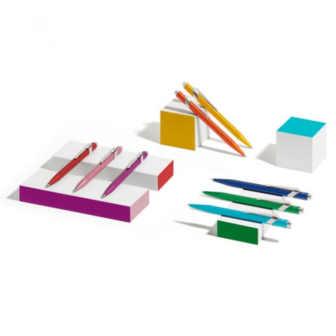 Długopis CARAN D'ACHE 849 Colormat-X, M, w pudełku, żółty