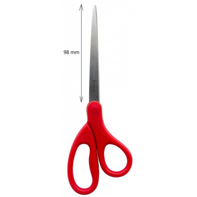 Nożyczki biurowe SCOTCH® (1408), uniwersalne, 20,5cm, czerwone