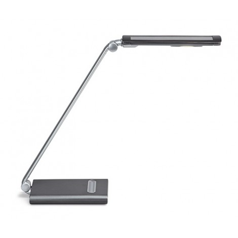 Lampka LED na biurko MAULpure, 9W, ze ściemniaczem, srebrna