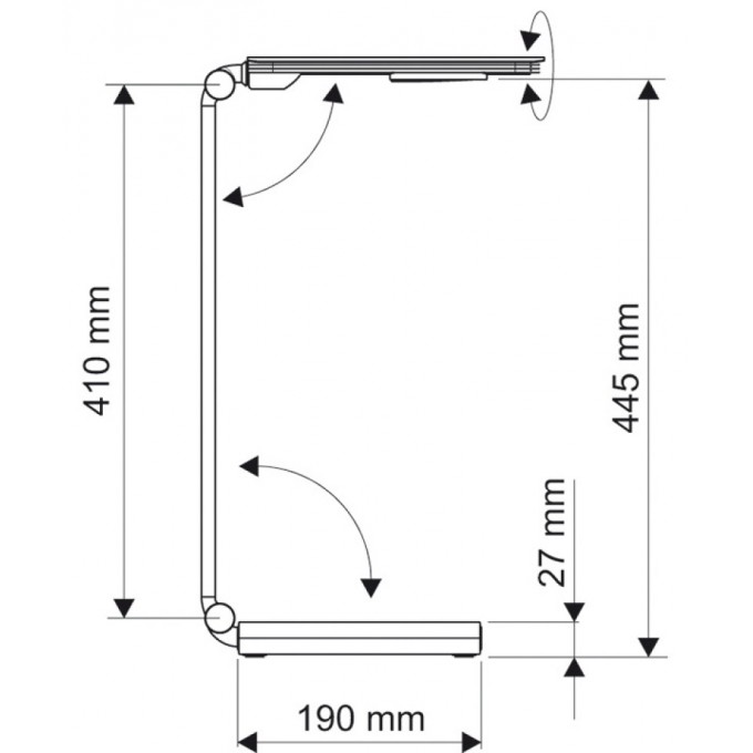 Lampka LED na biurko MAULpure, 9W, ze ściemniaczem, srebrna