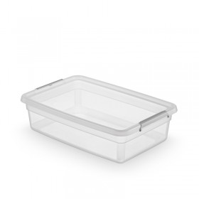 Pojemnik do przechowywania MOXOM, Basestore, z klipsem, 29l, transparentny