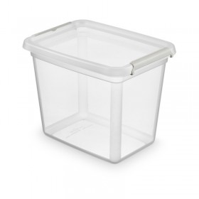 Pojemnik do przechowywania MOXOM, Basestore, z klipsem, 20l, transparentny