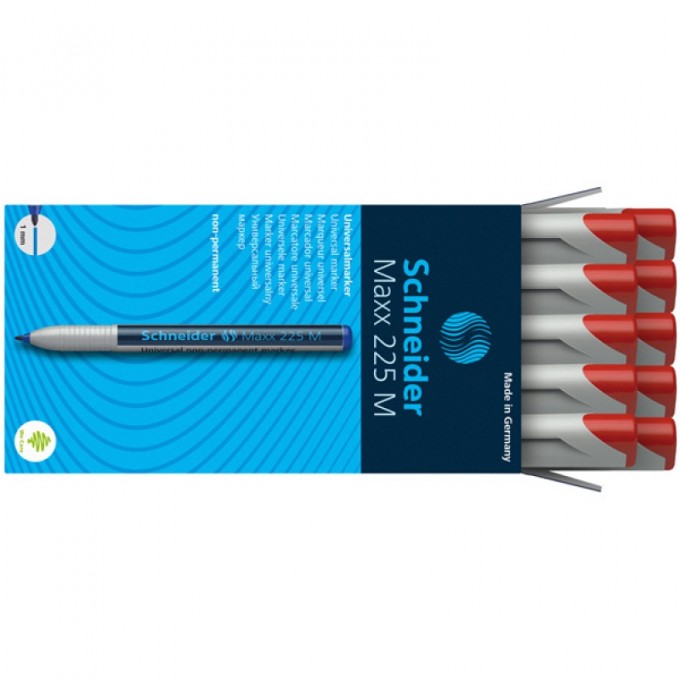 Foliopis niepermanentny SCHNEIDER Maxx 225 M, czerwony