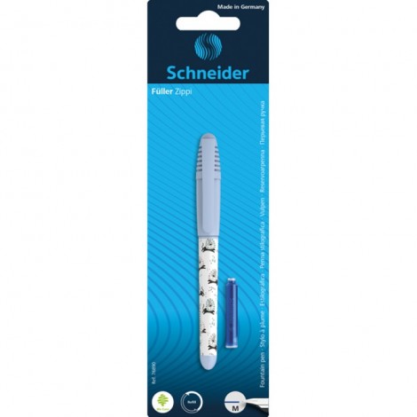 Pióro wieczne SCHNEIDER Zippi + 1 cartridge, blister, mix kolorów