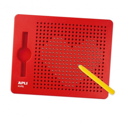 Tablica magnetyczna APLI Kids, L, z rysikiem, 10 kart z 20 rysunkami
