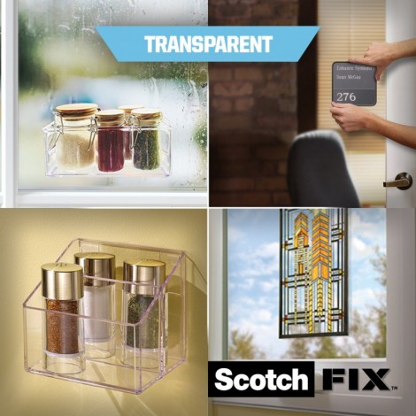 Paski montażowe SCOTCH®, dwustronne, 8 pasków, transparentne