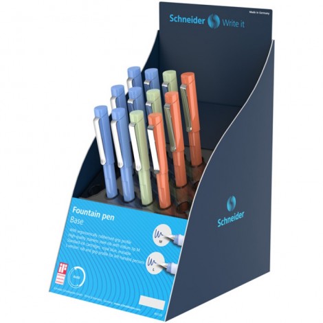 Display piór wiecznych SCHNEIDER Base, 12 szt., mix kolorów