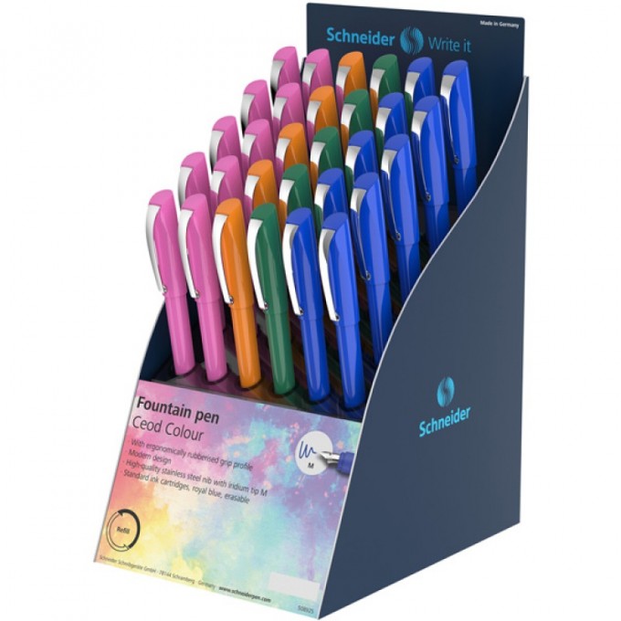 Display piór wiecznych SCHNEIDER Ceod Colour, M, 30 szt., mix kolorów