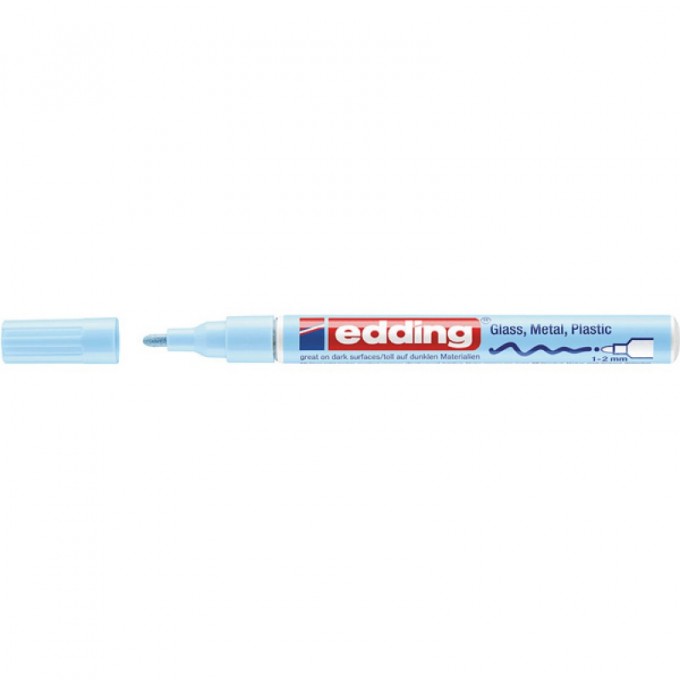 Marker olejowy połyskujący e-751 EDDING, 1-2 mm, niebieski pastelowy