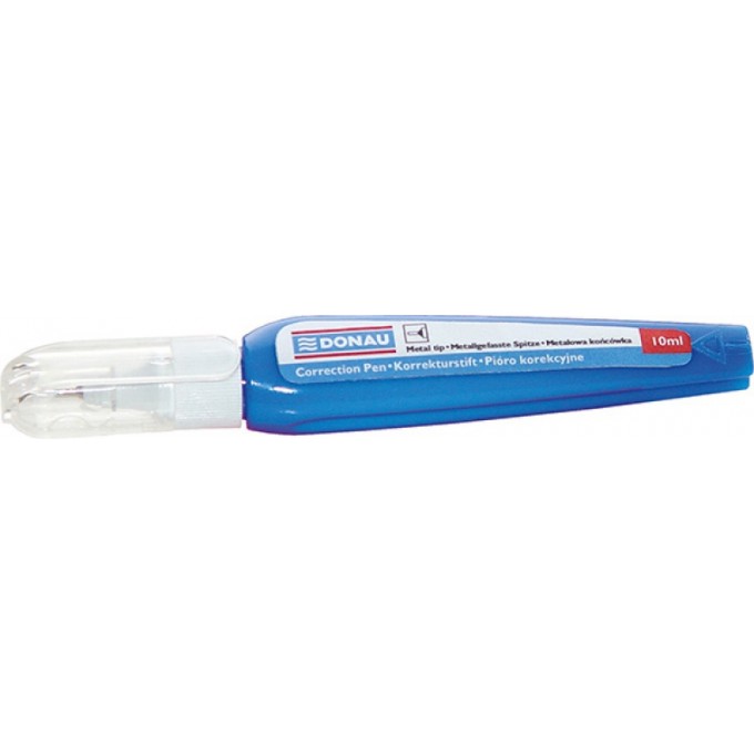 Korektor w piórze DONAU, z metalową końcówką, 10ml, blister