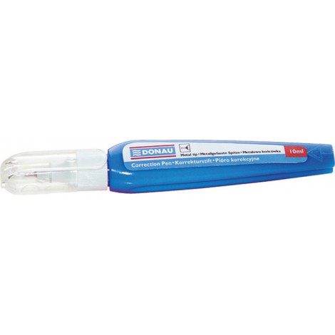 Korektor w piórze DONAU, z metalową końcówką, 10ml, blister