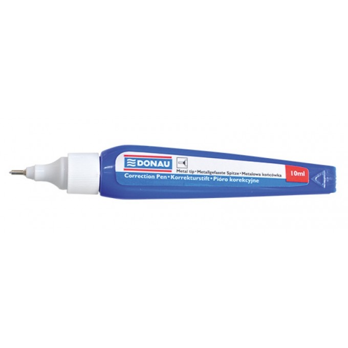Korektor w piórze DONAU, z metalową końcówką, 10ml, blister