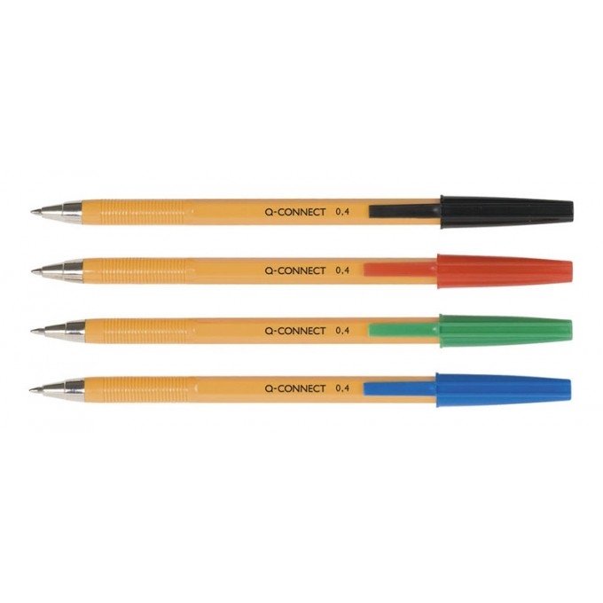 Długopis Q-CONNECT z wymiennym wkładem 0,4mm (linia), zawieszka, czerwony