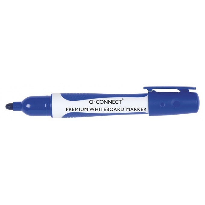 Marker do tablic Q-CONNECT Premium, okrągły, 2-3mm (linia), zawieszka, niebieski