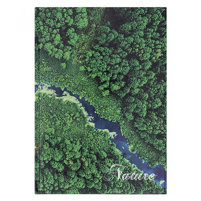 Brulion OFFICE PRODUCTS, Nature, A4, w kratkę, 96 kart., mix