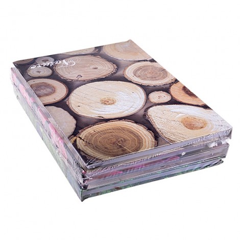 Brulion OFFICE PRODUCTS, Nature, A5, w kratkę, 96 kart., mix