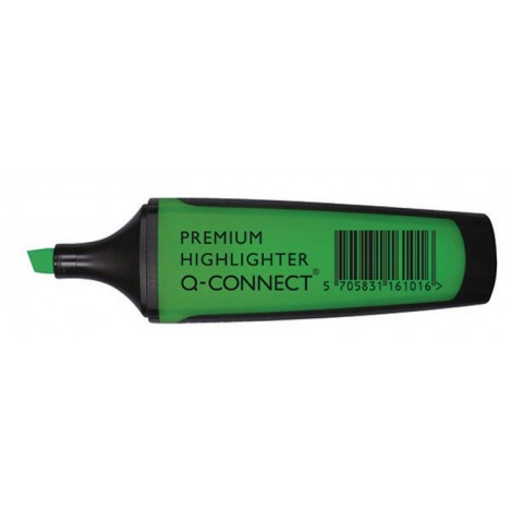 Zakreślacz fluor. Q-CONNECT Premium, 2-5mm (linia), gumowana rękojeść, ciemnozielony Zakreślacz fluor. Q-CONNECT Premium, 2-5mm (linia), gumowana rękojeść, ciemnozielony