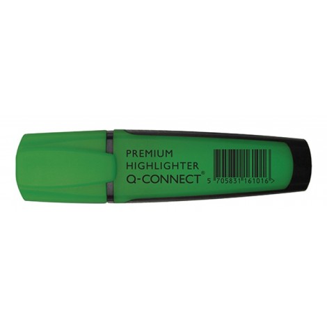 Zakreślacz fluor. Q-CONNECT Premium, 2-5mm (linia), gumowana rękojeść, ciemnozielony Zakreślacz fluor. Q-CONNECT Premium, 2-5mm (linia), gumowana rękojeść, ciemnozielony