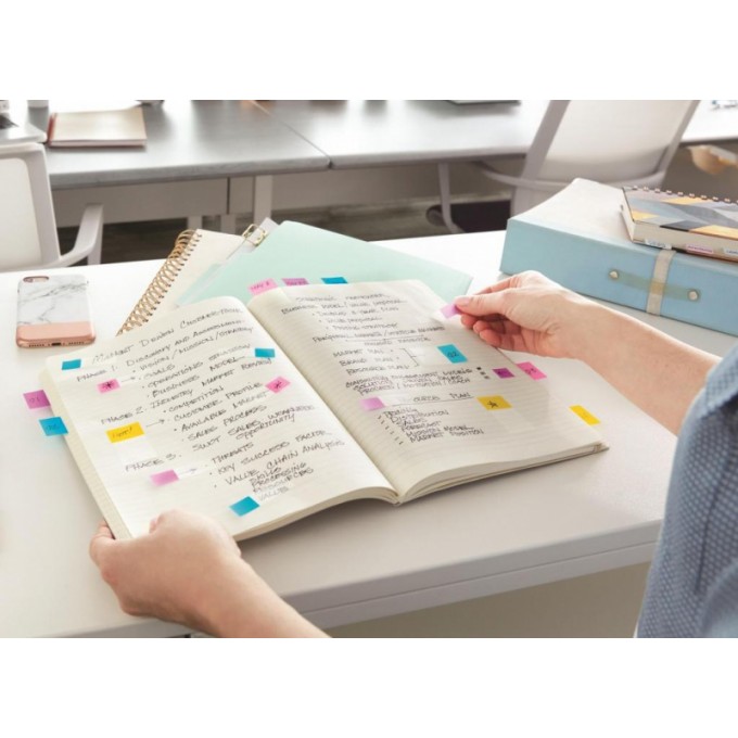 Zestaw promocyjny zakładek POST-IT® (680 -P10+2), PP, 25,4x43,2mm, mix kolorów, 10+2 GRATIS