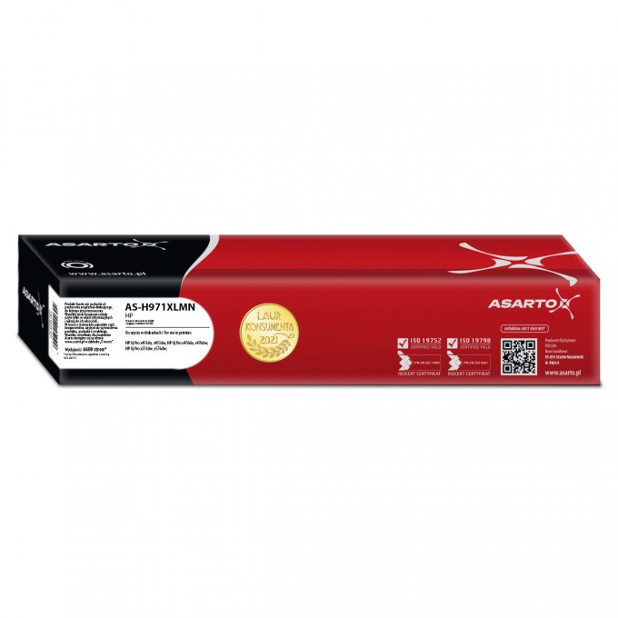 Tusz Asarto do HP 971XLMN | CN627AE | 6600 str. | magenta